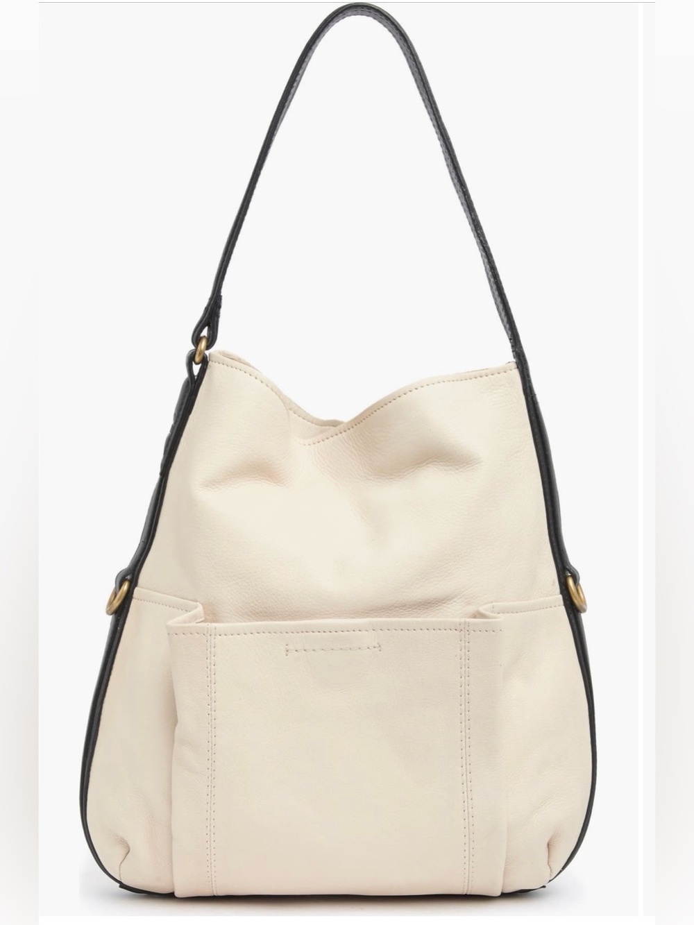 American Leather Co. Rowan Leather Hobo Bag Cream